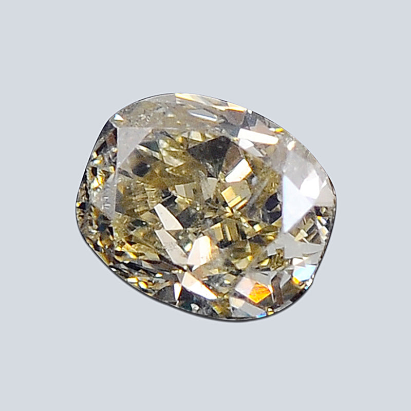 Cushion Fancy Brownish Yellow Color Diamond 0.32 Carat - ALGT Certified