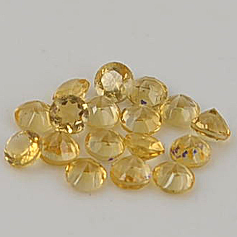 1.04 Carat Yellow Color Round Citrine Gemstone