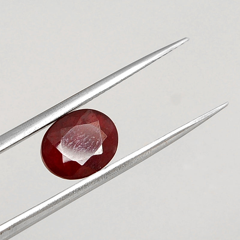 2.35 Carat Red Color Oval Ruby Gemstone