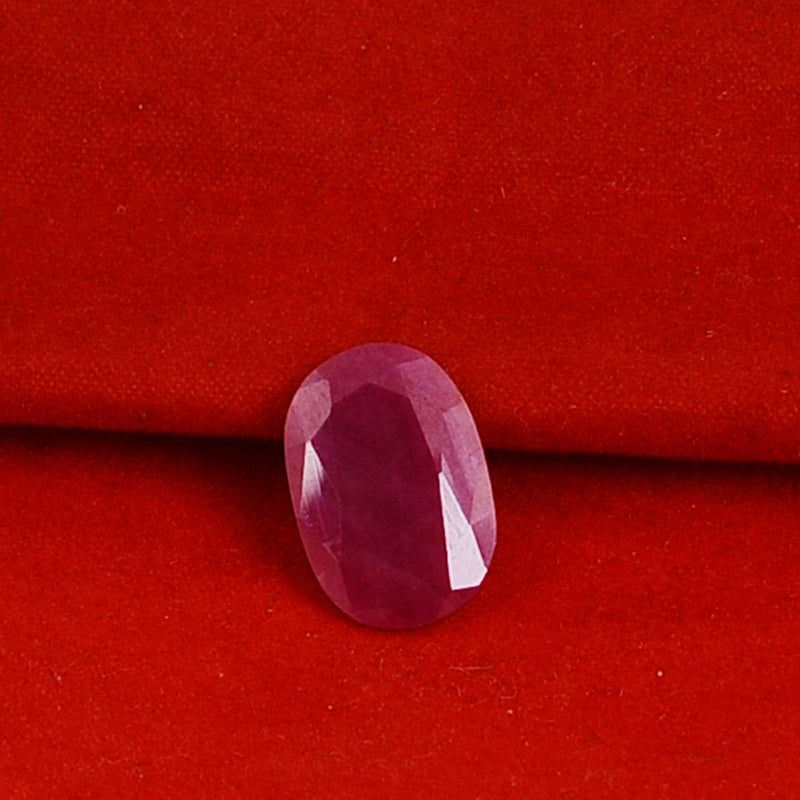 3.90 Carat Red Color Oval Ruby Gemstone