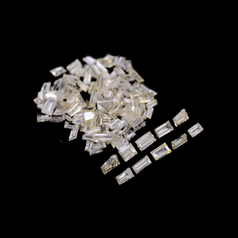 Tapered Baguette White Color Diamond 1.90 Carat
