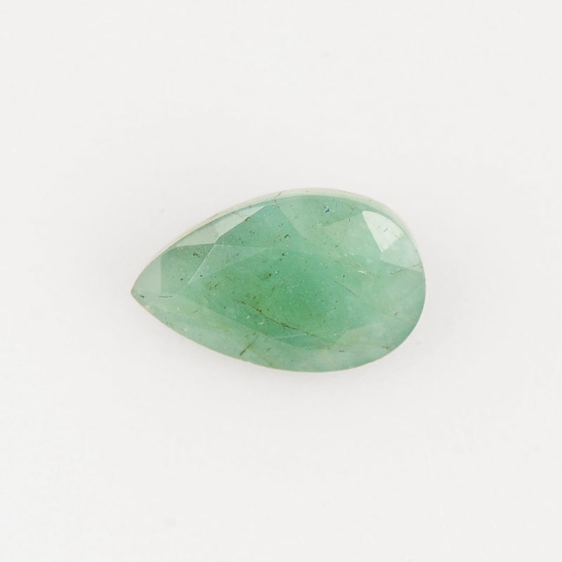 Pear Green Color Emerald Gemstone 1.1 Carat