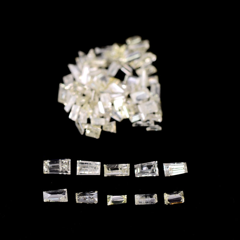 Tapered Baguette White Color Diamond 1.75 Carat