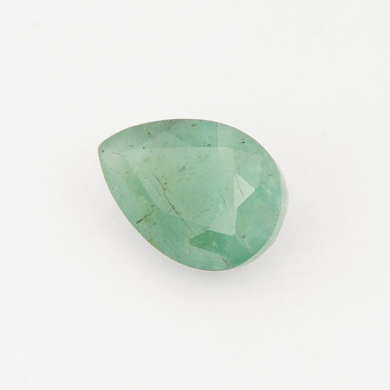 Pear Green Color Emerald Gemstone 1.1 Carat