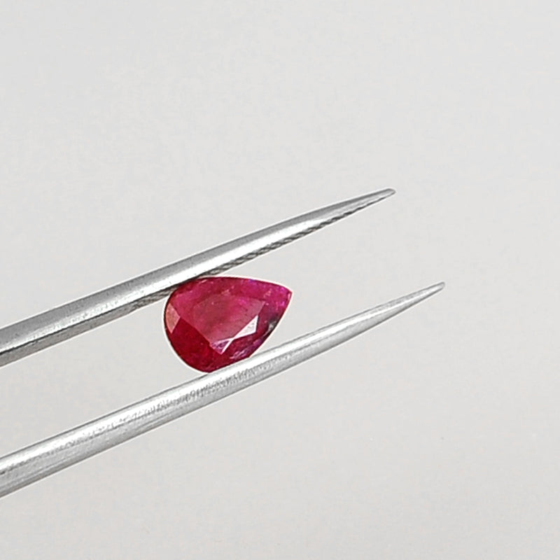 0.90 Carat Red Color Pear Ruby Gemstone