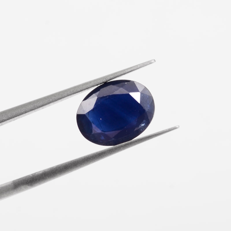 2 pcs Sapphire  - 4.6 ct - Oval - Blue