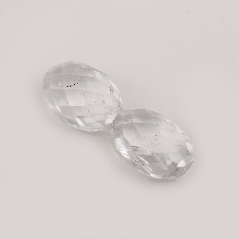 Fancy White Color Crystal Quartz Gemstone 31 Carat
