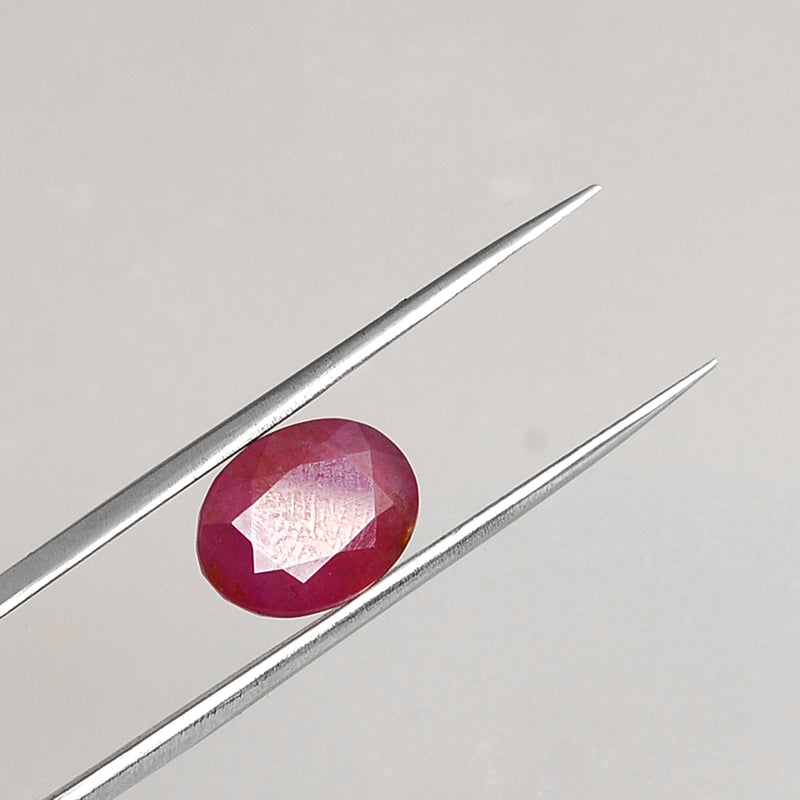 5.65 Carat Red Color Oval Ruby Gemstone