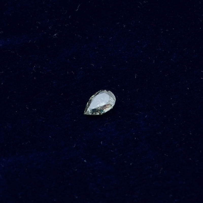 Pear Fancy Grayish Yellowish Green Color Diamond 0.35 Carat - ALGT Certified