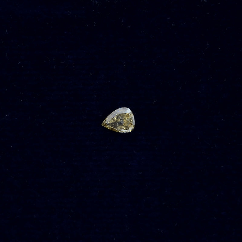 Pear Fancy Intense Orangy Yellow Color Diamond 0.26 Carat - ALGT Certified
