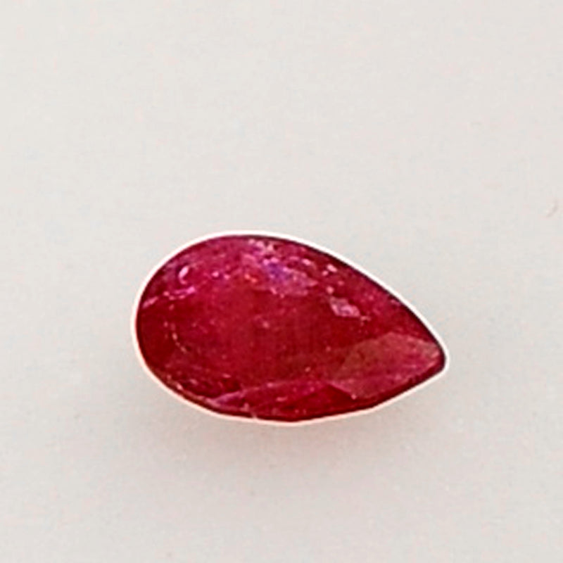 0.90 Carat Red Color Pear Ruby Gemstone