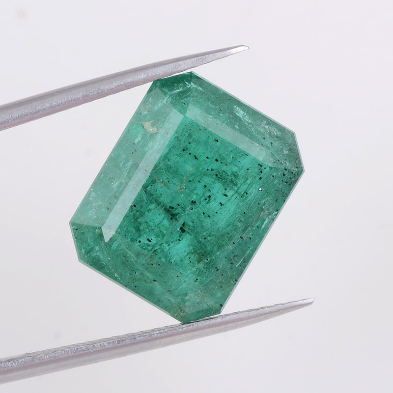 1 pcs Emerald  - 7.43 ct - Octagon - Green - Transparent