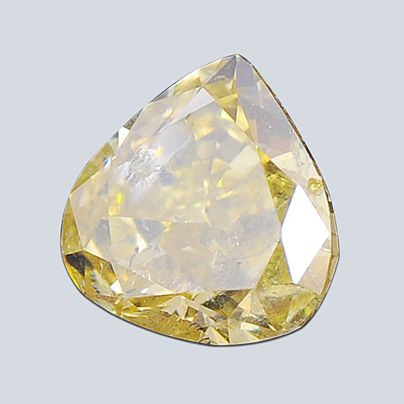 Modified Pear Fancy Intense Yellow Color Diamond 0.37 Carat - ALGT Certified